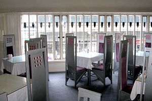The Room de Luxe at The Willow Tearooms features furniture and interior design by Mackintosh and Margaret Macdonald.
