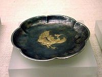 Plate with feng-huang