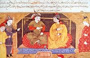 Hulagu with his Christian queen Dokuz Khatun. Hulagu conquered Muslim Syria, in alliance with Christian forces from Cilician Armenia, Georgia, and the Franks of the Principality of Antioch.