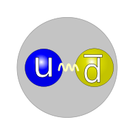 Quark structure of a positive pion.