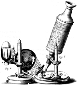 Robert Hooke's microscope (1665)—an engineered device used to study living systems