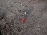 Footprint worship at Shravanabelagola