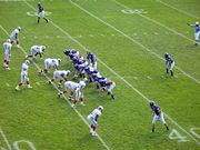 A line of scrimmage