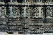 Outer wall panel with six horizontal mouldings at Somanathapura
