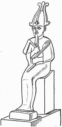 A typical depiction of Osiris.