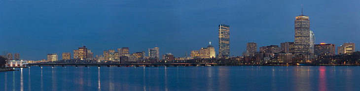 Boston skyline from the north side of the Charles River.