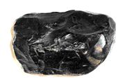 A flint nodule from the Onondaga limestone layer, Buffalo, New York. (3.8 cm wide)