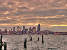 Seattle, as seen across Elliot Bay from West Seattle.