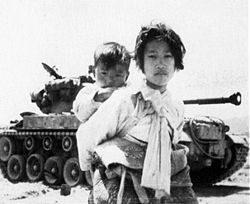 Korean children during Korean War