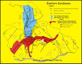 Western Godwana Orogens and Kuungan Orogens
