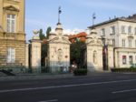 Main gate to Warsaw University, on Krakowskie Przedmieście.