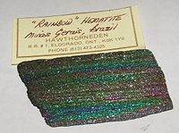 Rainbow hematite from Brazil.