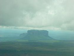 One of the several impressive tepuis, or table-top mountains, in Canaima National Park.