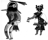 Kokopelli and Kokopelli Mana as depicted by the Hopi.