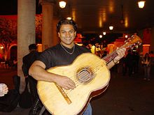 Playing the guitarron