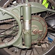 Plunger design suspensions were superseded by the swinging arm
