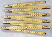 A 2-meter carpenter's rule.