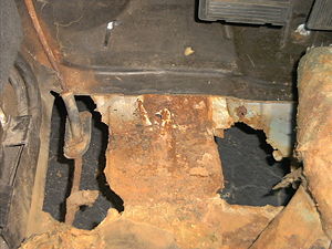 Rust damage in automobiles can create hidden dangers.