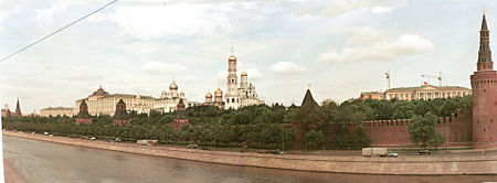 Panoramic view of the Kremlin during the Soviet Era.