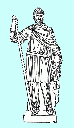 Marble statue of Tiridates erected in Rome in honor of his visit. Louvre Museum.