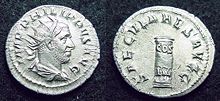 Cippus commemorating Roman Millennium.