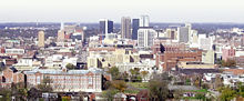 Birmingham, largest city and metropolitan area