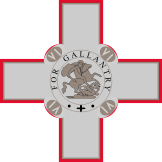 The George Cross appears on the flag of Malta.