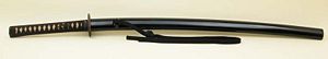 A samurai katana in koshirae