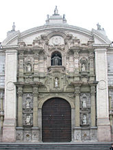 Main facade of the Basilica Cathedral, Portada del Perdón.