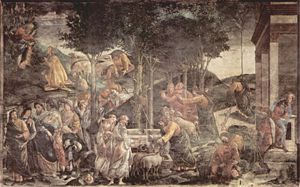 Scenes from the Life of Moses by Sandro Botticelli.