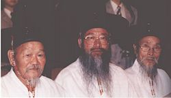 Confucian scholars in traditional dress