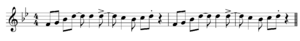 Riff theme from “Jumpin' with Symphony Sid,” ascribed to Lester Young