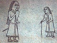 Göktürk petroglyphs from Mongolia.