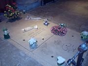 Princess Grace's gravesite in St. Nicholas Cathedral, Monte Carlo, Monaco.