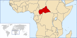 Location of the Central African Republic