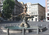 Triton's fountain, by Gianlorenzo Bernini, in Rome