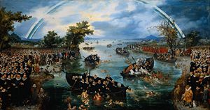 Adriaen van de Venne's Fishers of Men. Oil on panel (1614)