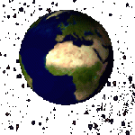 An image showing the rotation of the Earth.