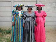 A group of Herero women, Windhoek, Namibia