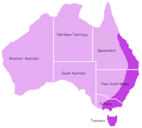Platypus range (indicated by darker shading)[3]