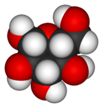 A space-filling model of glucose