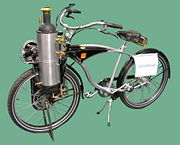 A steam-powered bicycle.