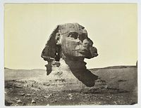 The Great Sphinx in 1867. Note its unrestored original condition with partially buried body.