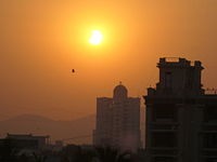 Photo taken in Mumbai, India, during the March 18 2007, partial eclipse.