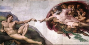 Michelangelo's depiction of the creation of Adam.