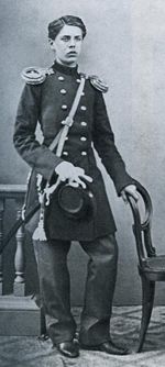 Mussorgsky as a cadet in the Preobrazhensky Regiment of the Imperial Guards