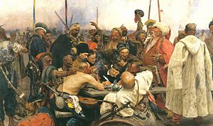 The Reply of the Zaporozhian Cossacks to Sultan Mehmed IV of Turkey (1880-91)
