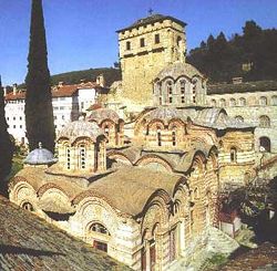 Hilandar monastery, home to mainly Serbian monks