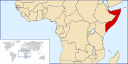 Somali'a location on the Horn of Africa