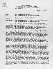 Page one of Navajo recommendation letter, 1942.